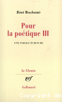 Pour la poétique...