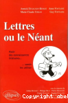 Lettres ou le néant