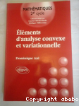éléments d'analyse convexe et variationnelle