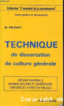 Technique de dissertation de culture générale