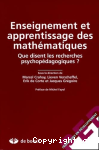 Enseignement et apprentissage des mathématiques