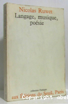 Langage, musique, poésie