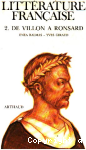 De Villon à Ronsard