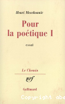 Pour la poétique