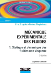 Mécanique expérimentale des fluides - Tome 1 - 5ème édition