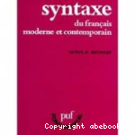 Syntaxe du français moderne et contemporain
