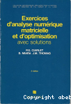 Exercices d'analyse numérique matricielle et d'optimisation