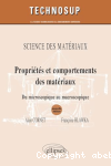 Propriétés et comportements des matériaux
